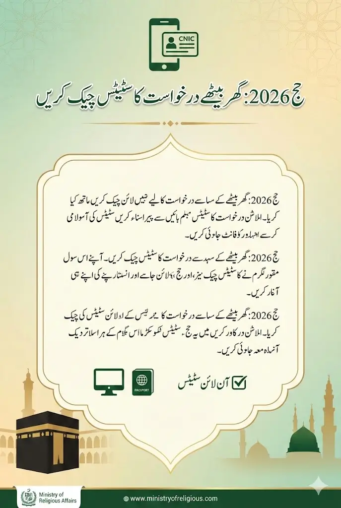 Hajj Scheme Status Check Online Using CNIC Sitting at Home 2026 Full Details