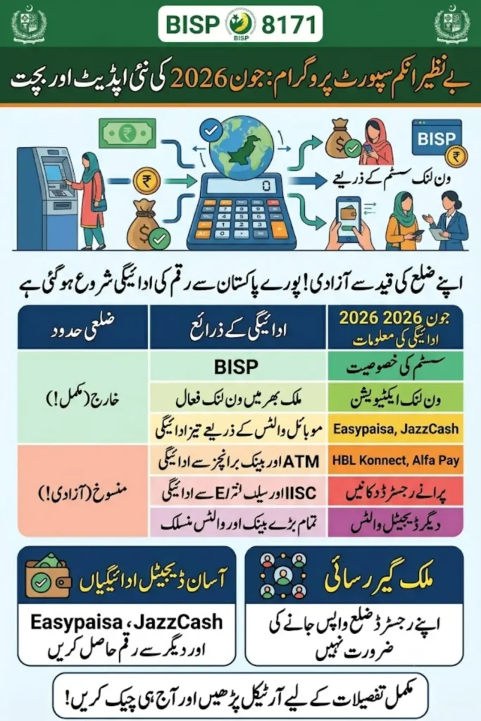 BISP June Payment Update 2026 – How Women Can Receive Payments from Any District