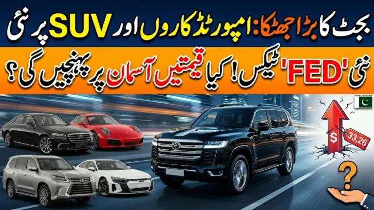 Budget 2026-27 Imported Vehicles Federal Excise Duty: New Taxes on SUVs, Luxury Cars and Electric Vehicles in Pakistan