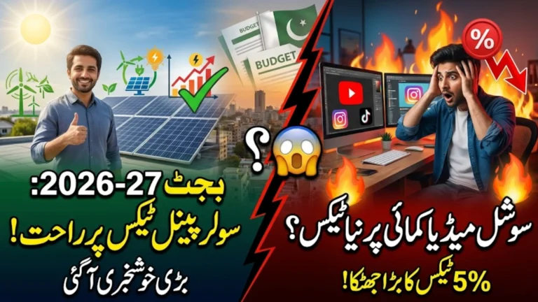 FBR Clarifies No New Solar Panel Tax in Budget 2026-27, Proposes 5% Tax on Social Media Income