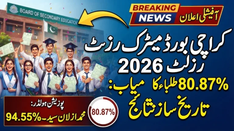 Karachi Board Matric Result 2026 Announced for Science Group with 80.87% Pass Percentage