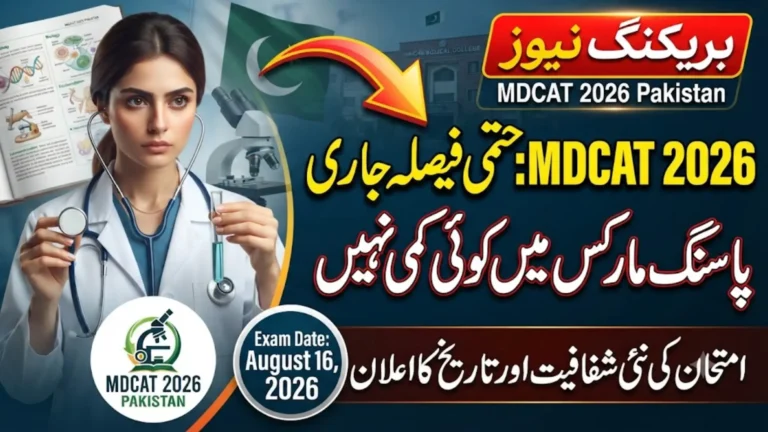 MDCAT 2026 Pakistan Passing Marks to Remain Unchanged as Committee Confirms Admission Criteria